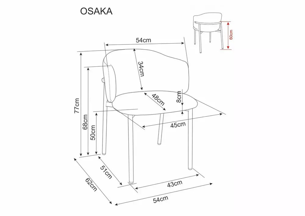 Стул SIGNAL OSAKA t.253 бежевый/черный