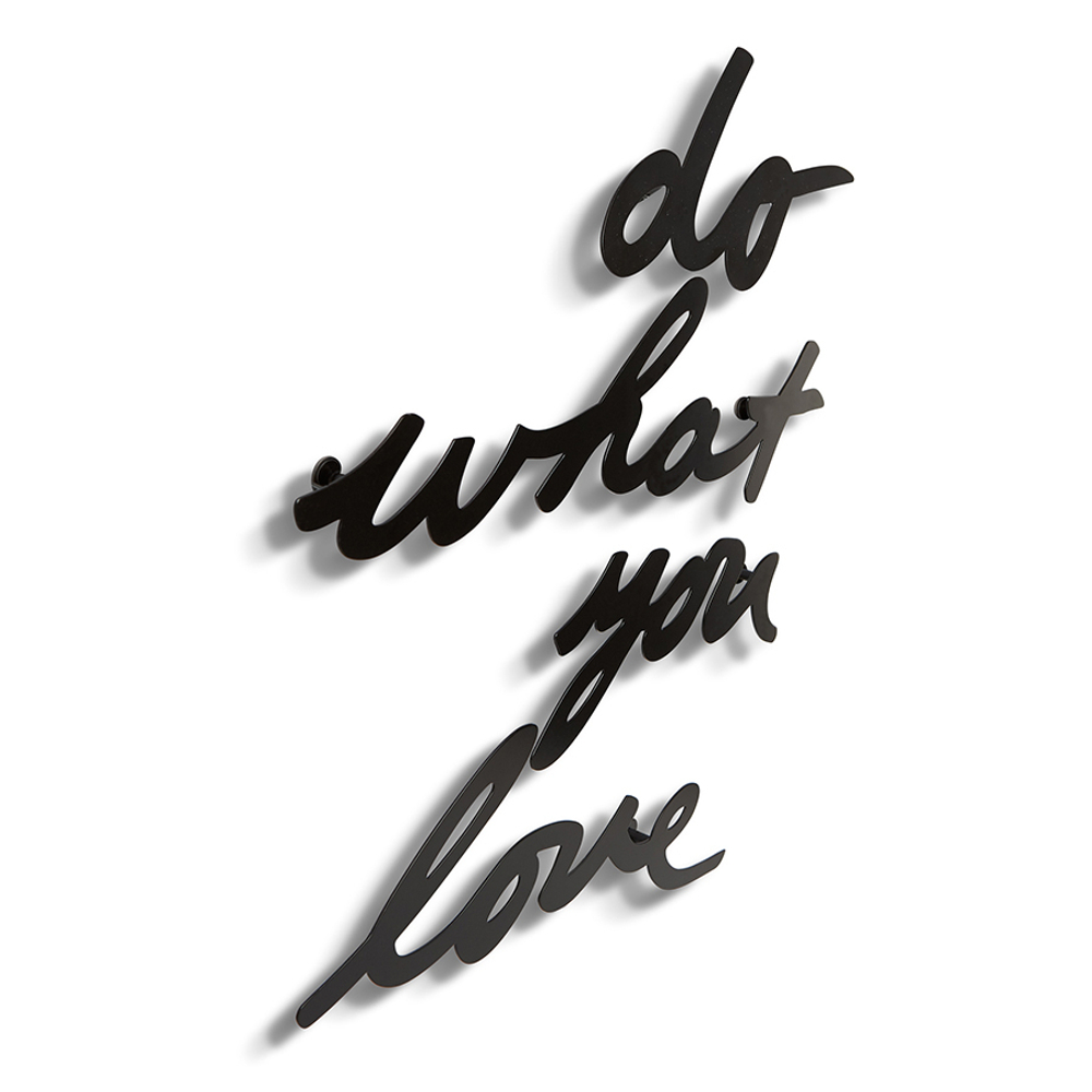 Надпись декоративная Do What You Love настенная черная