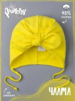 Чалма осенняя на завязках для девочки