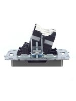 BRITE Розетка компьютерная двойная RJ45 кат.5E РК10-2-БрС сталь IEK