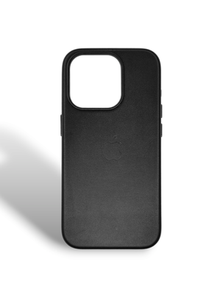 Кожаный чехол Leather Case iPhone 15 Pro Max, Black Черный
