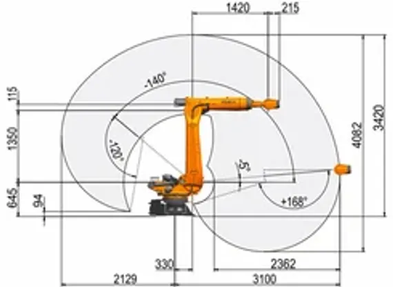 Промышленный робот KUKA KR QUANTEC, KR 150 R2700-2 F