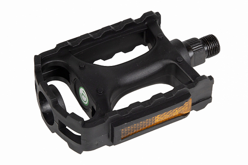 Педали MX-P606, ось 9/16" со светоотражателями, полипропиленовые чёрные