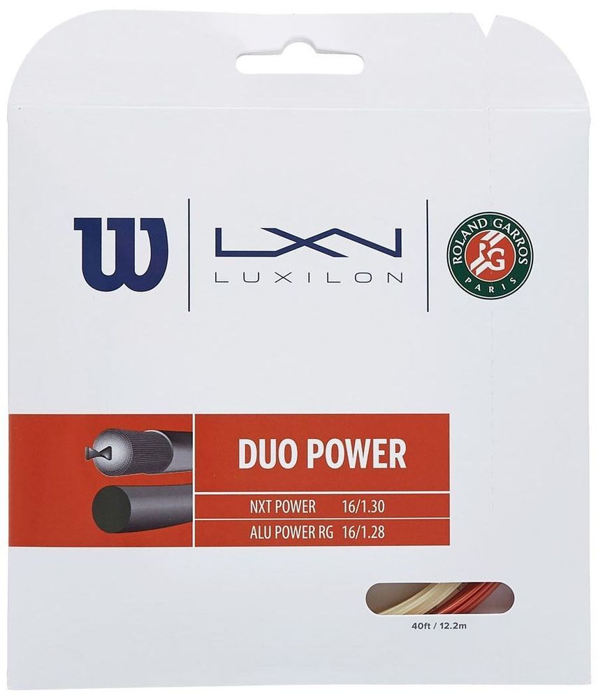 Теннисные струны Wilson Duo Power NXT Power &amp; Alu Power RG (6,1 m/6,1 m) - Коричневый