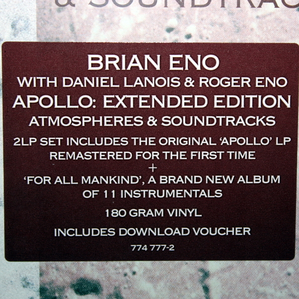 Brian Eno With Daniel Lanois & Roger Eno / Apollo: Atmospheres & Soundtracks + For All Mankind (Extended Edition)(2LP)