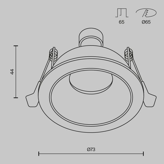 Встраиваемый светильник Technical DL126-GU10-B