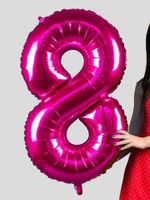 FM Шар 40" / 102 см "Цифра 8" фуксия фуше (БГ-60)