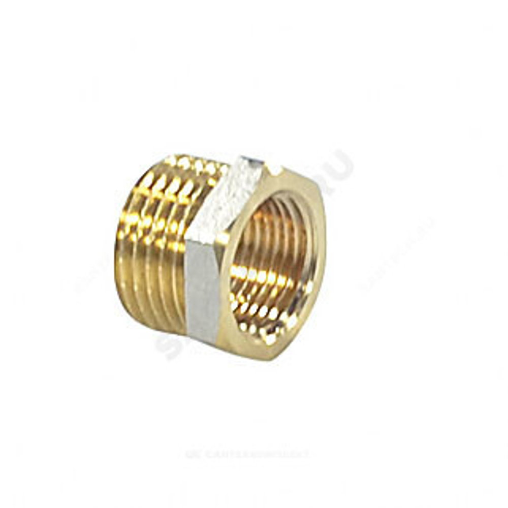 Футорка латунь никель Ду 25х20 (1"х3/4") НР/ВР 9024 ГОСТ 32585-2013 Aquasfera 9024-05