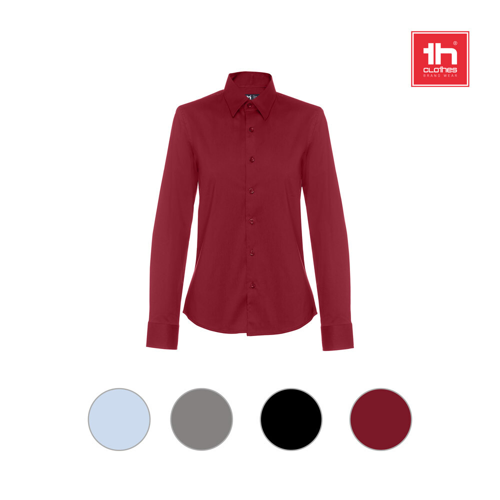 THC PARIS WOMEN. Женская поплиновая рубашка с длинными рукавами