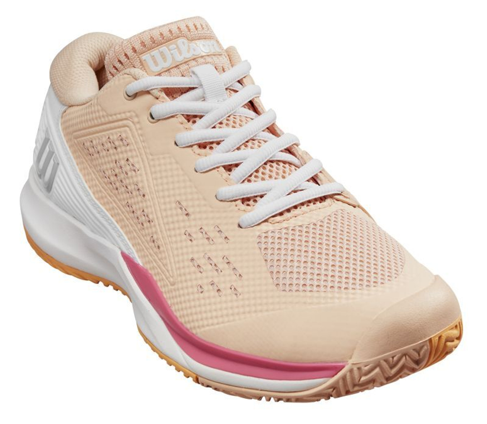 Женские Кроссовки теннисные Wilson Rush Pro Ace - peach parfait/white/tangerine
