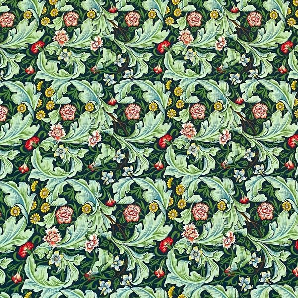 ЛИСТЬЯ АКАНТУСА СВЕТЛО-ЗЕЛЕНЫЕ, МОРРИС, 100% хлопок Handmade Fabrics 1