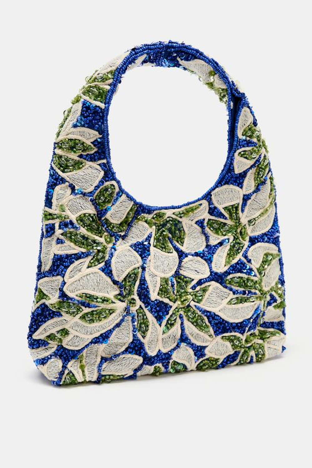 ZARA СУМКА ИЗ БУСИН, СИНИЙ