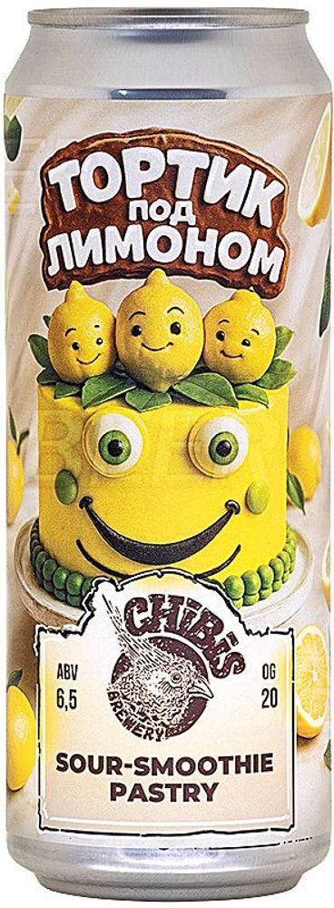 Пиво Чибис Тортик Под Лимоном / Chibis Tortik Pod Limonom 0.45 - банка