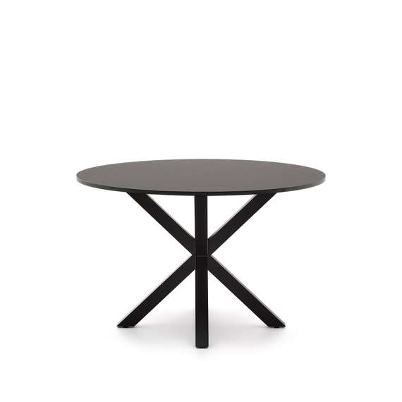Стол Argo Ø120 см, черная столешница, черные ножки