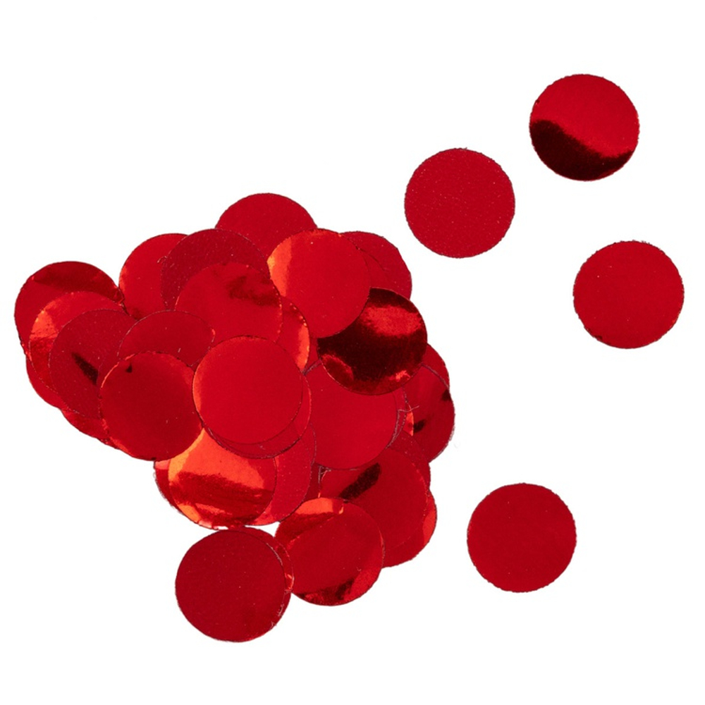 Конфетти Круги фольг красный 1см 20гр
