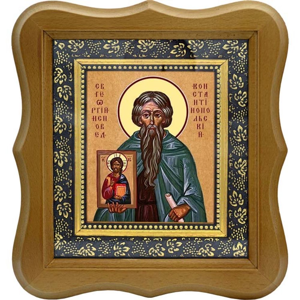 Георгий Константинопольский исповедник. Икона на холсте.