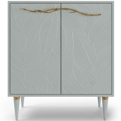 Комод Арт Колор leaves Классик Голд с 2 полками Серый Дым