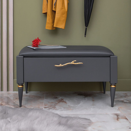 Банкетка Арт Серый Голд