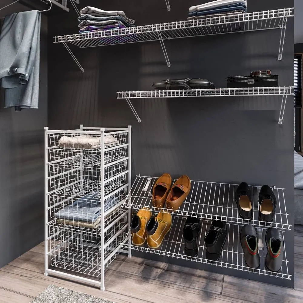 Обувная полка, металлик серебристый (серый)