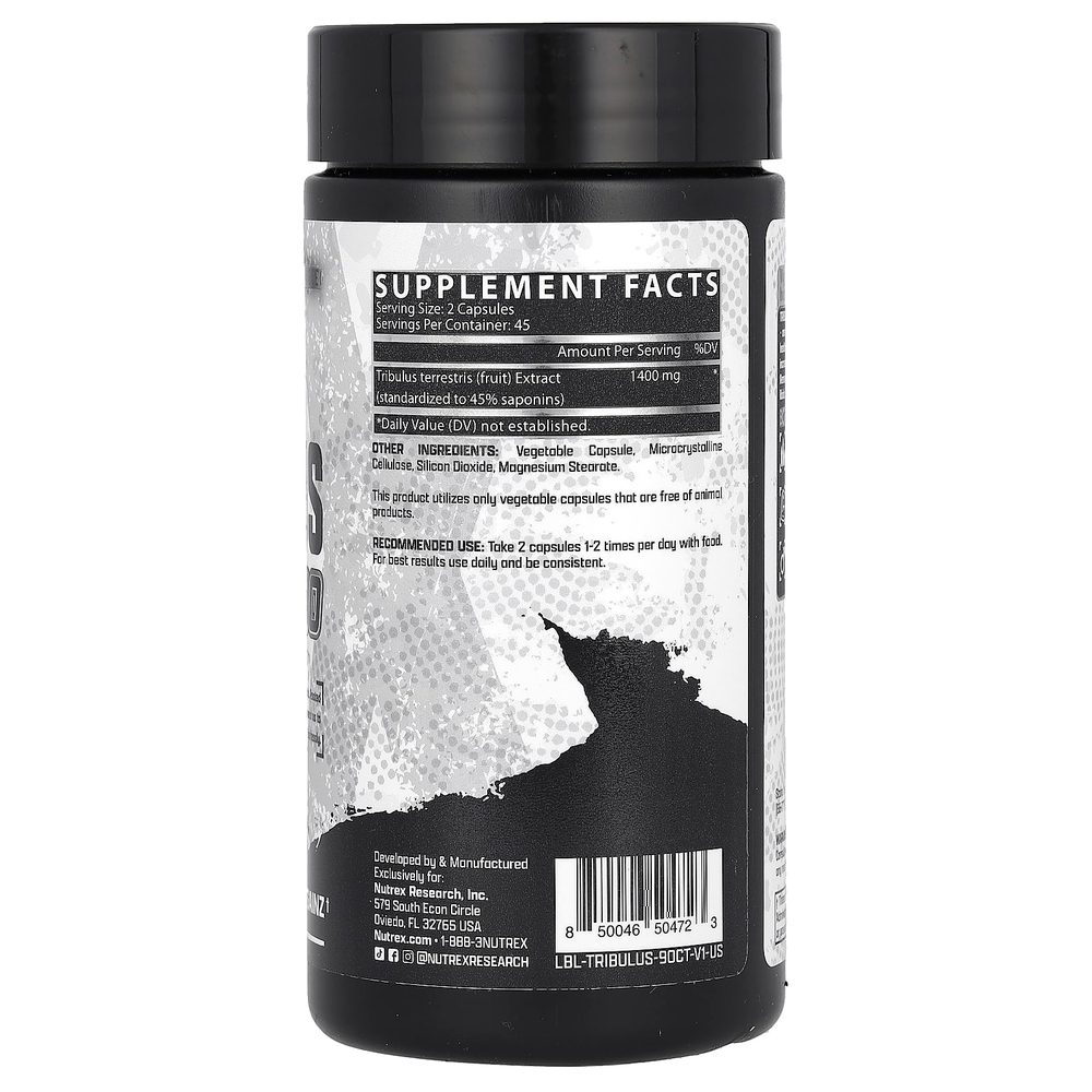 Nutrex Research, Tribulus 1400, 90 капсул (700 мг в каждой капсуле)