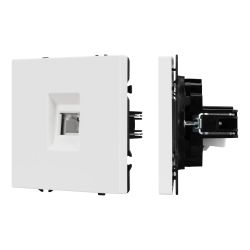 Механизм телефонной розетки SCT-NOBE-MTL1-SFPL-WH (RJ-11, 4C) (Arlight, Белый кварц) 054300