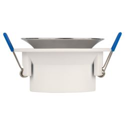 Светильник встраиваемый декоративный ЭРА KL103 WH/CH под лампу MR16 GU5.3 белый/хром | Декоративные встраиваемые светильники