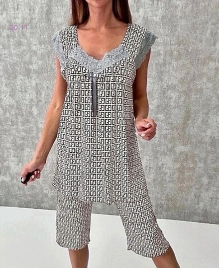 Пижама жен. б/в брид+футб 342