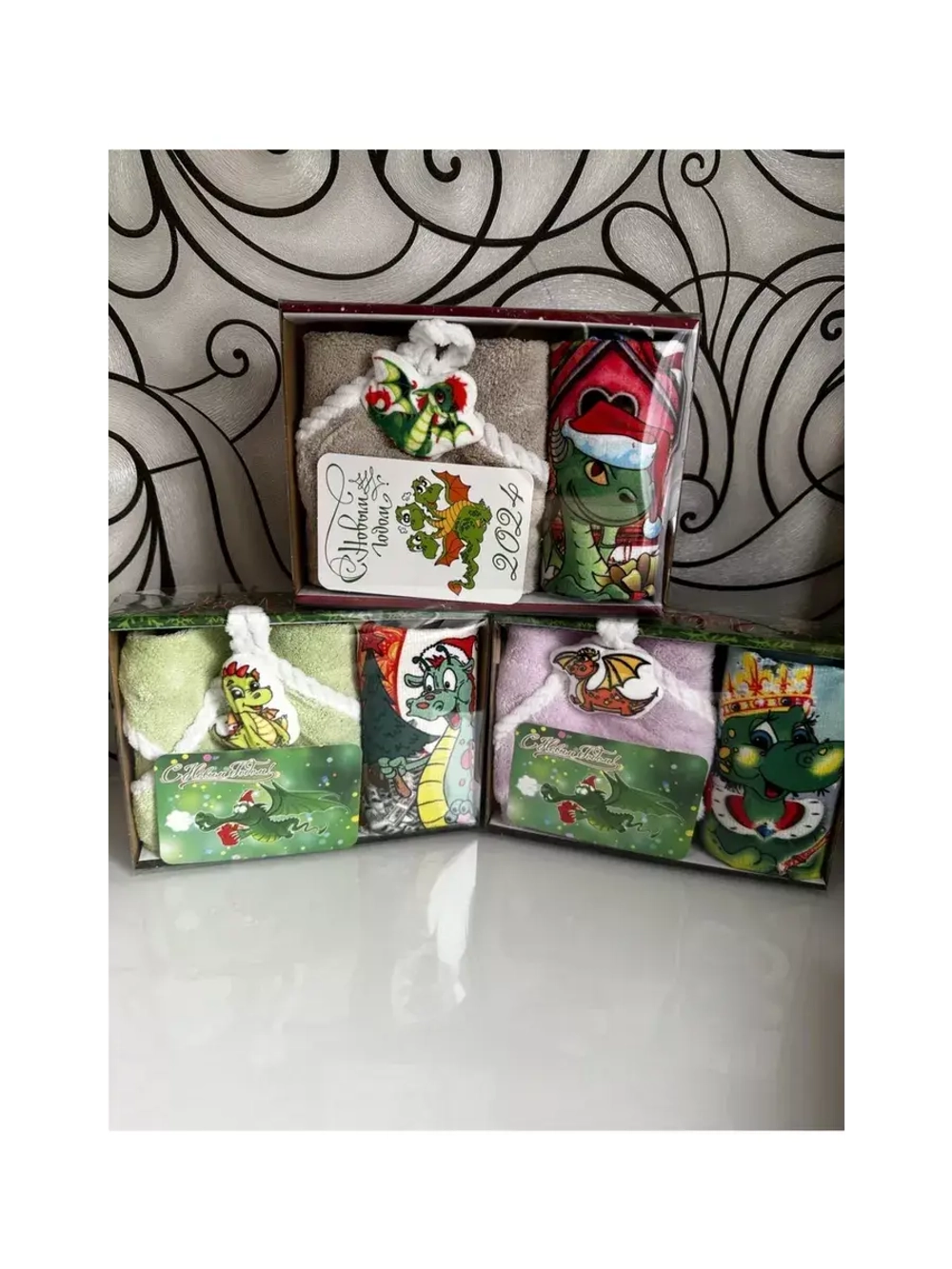 Новогодний бокс с полотенцами