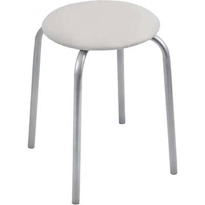 Табурет 'Классика 2' на 4-х опорах (круглое сидение) светло-серый