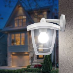 Садово-парковый светильник ЭРА «Дели 2» НБУ 07-40-002 белый 4-гранный настенный IP44 Е27 max60Вт | Садово-парковые светильники