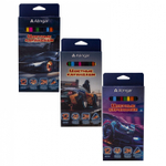 Карандаши цветные Alingar 12 цв., "Гоночная машина" деревянные, трехгранные, заточенные, грифель 2.8 мм, картон. уп., европодвес