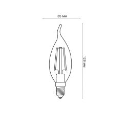 LED-CW35-5W-NW-E14-CL-DIM GLA01TR Лампа светодиодная диммируемая. Форма свеча на ветру. прозрачная. Серия Air. Белый свет 4000K. Картон. ТМ Uniel