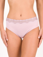 Нежно-сиреневые высокие трусики-слипы в горошек (Размер: 50) (Цвет: сиреневый)