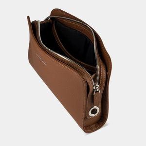 Женская сумка Emilie из кожи теленка цвета карамель