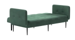 Monaco диван-кровать прямой с подлокотниками, трехместный, бархат зеленый 19