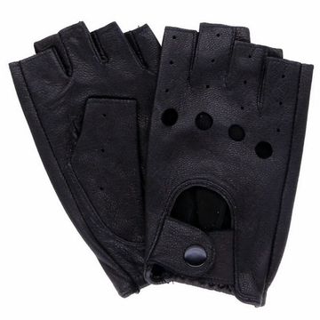 Перчатки женские без пальцев чёрные (030)