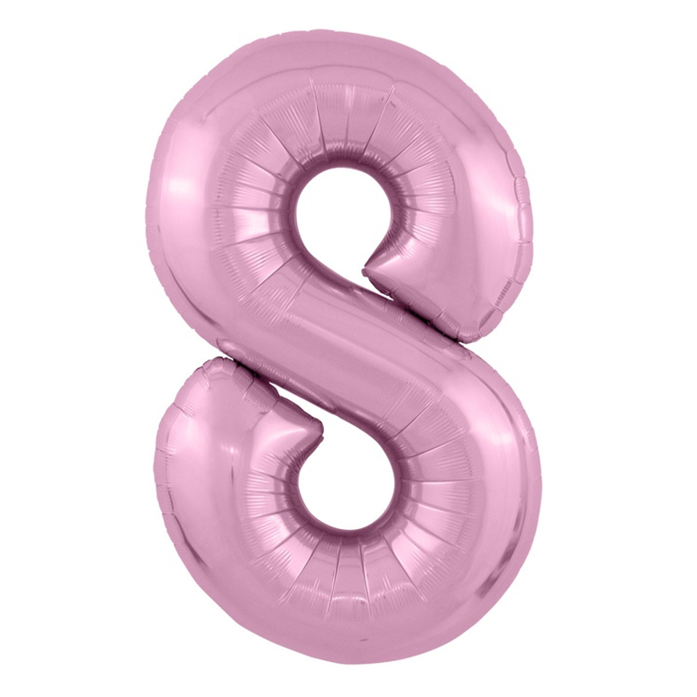 Шар фольгированный Цифра 8 101 см (Розовый)
