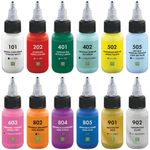 Краски акриловые для техники "Флюид Арт" (POURING PAINT), НАБОР 12 цветов по 22 мл, BRAUBERG ART CLASSIC, 192235