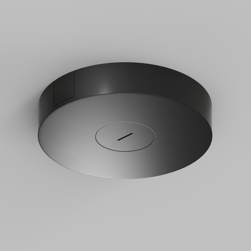 TR5511-BK Накладное основание с возможностью размещения блока питания и подачи питания треку-ремню Belty, серия Base, D260*H50мм, IP20, черный, алюминий