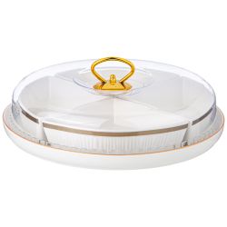 МЕНАЖНИЦА LEFARD "HERBAL" 4 СЕКЦИИ С ПЛАСТИК. КРЫШКОЙ НА ПОДСТАВКЕ (КОР=10ШТ.)