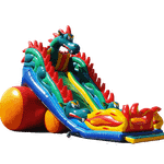 Коммерческий надувной батут-горка "Огненный дракон" 18*8*13 м