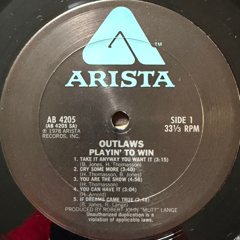 Outlaws – Playin' To Win (США 1978г.) Т
