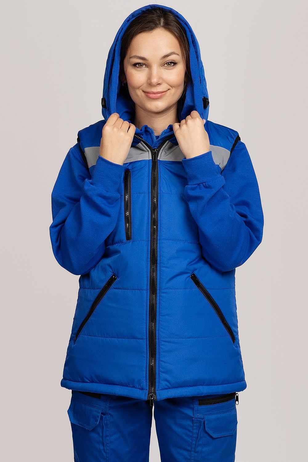 Жилет утепленный с капюшоном женский СП MedicLine