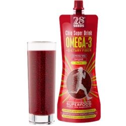 Напиток ЧИА ОМЕГА-3 «Вишня + Лайм» 250 мл — напиток с семенами чиа и клетчаткой в стакане