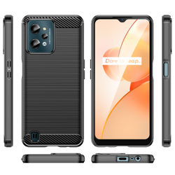 Защитный чехол в стиле карбон для смартфона Realme C31, серия Carbon от Caseport