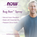 NOW Foods, Bug Ban™, средство от насекомых на растительной основе, травяной и цитрусовый, 118 мл (4 жидк. унции)