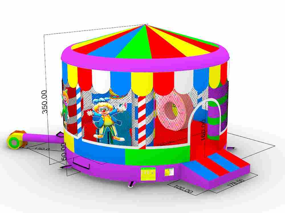 Коммерческий надувной батут «Карамельное Чудо» 5*5*3,5 м