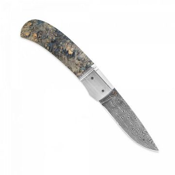 Складной нож AL Mar Kirk AL/Kirk-Cody-Root-Dam c клинком из стали Damascus Steel, рукоять дерево (Kап мандрагоры )