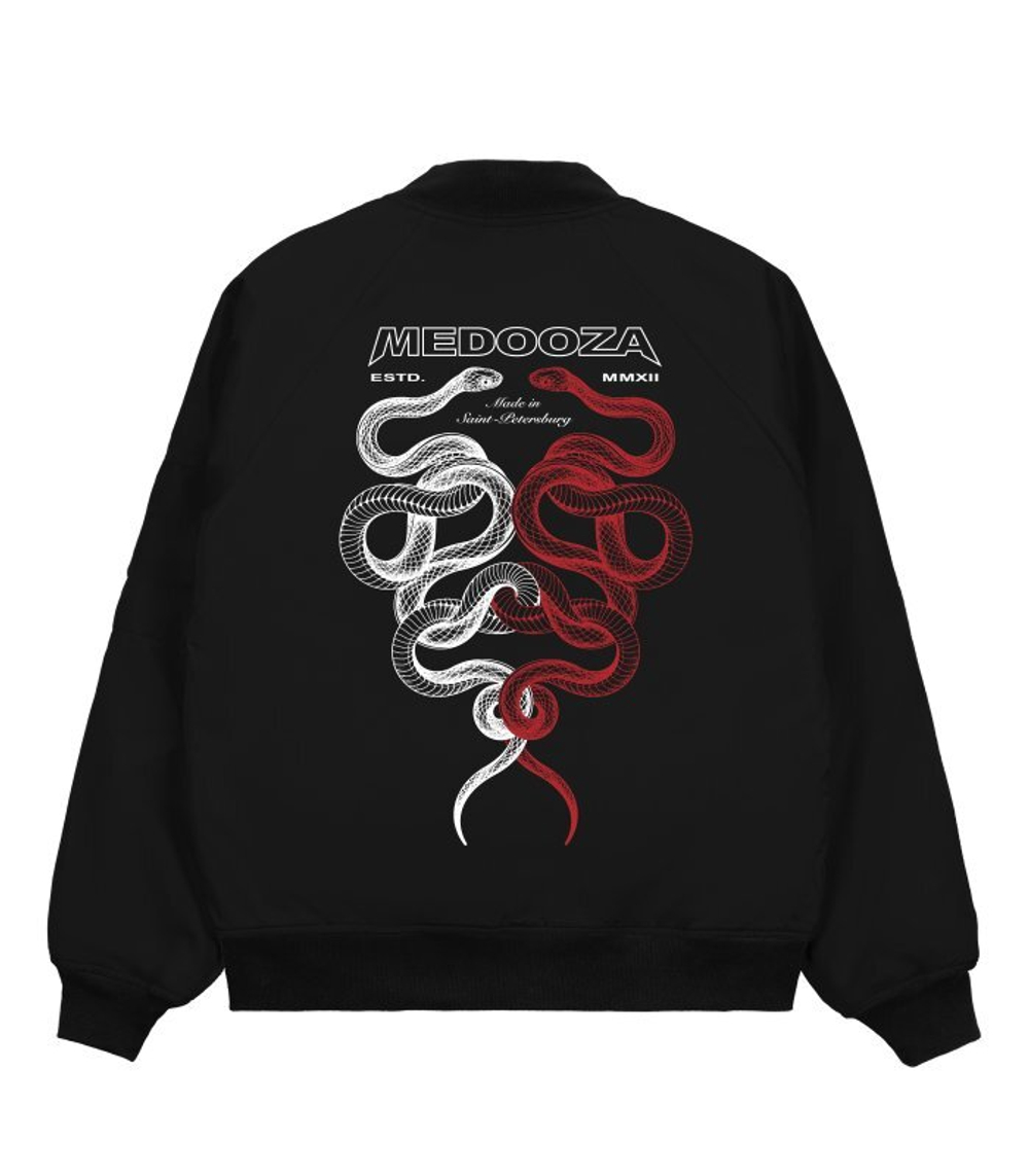 Бомбер MEDOOZA "Snake Twins" Черный