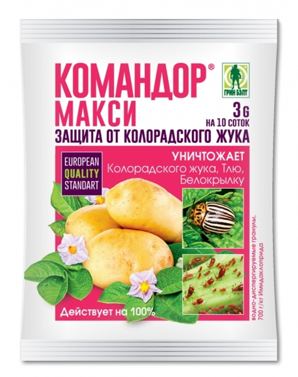 СРЕДСТВО ОТ НАСЕКОМЫХ "КОМАНДОР МАКСИ" (ГРИН БЭЛТ), 3 ГР
